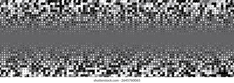 Abstract Pattern. Cool Memphis Art With Circles. Dynamic Design For Hipster Folder. Greyscale 1980 Flyer. Minimalist Grey Poster. Geometric White Background. Trendy Abstract Pattern