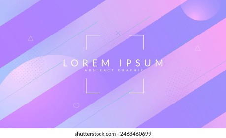 Abstract Pattern. Cool Music Art. Purple Rainbow Frame. 3d Cover. Round Gradient Elements. Geometry Ui. Flat Landing Page. Blue Abstract Pattern