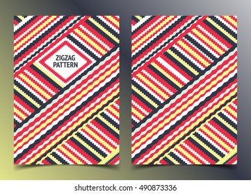 Abstract pattern Cover template. The front and back side. African, Indian, Arabic motif. Can be used as a cover, flyer, invitation, card, certificate, congratulation.