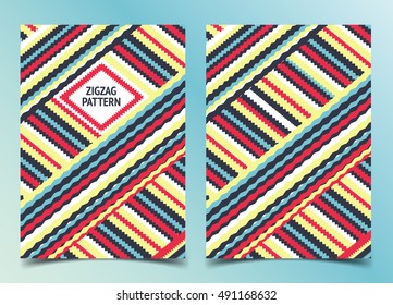 Abstract pattern Cover template. The front and back side. African, Indian, Arabic motif. Can be used as a cover, flyer, invitation, card, certificate, congratulation.
