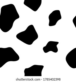 Abstract pattern. Cow black and white trendy background