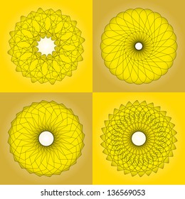 abstract pattern, created by the rotation of geometric body