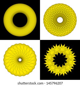 abstract pattern, created by the rotation of geometric body