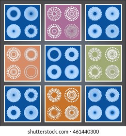 Abstract pattern, created by the rotation of geometric body. Vector illustration