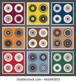 Abstract pattern, created by the rotation of geometric body. Vector illustration