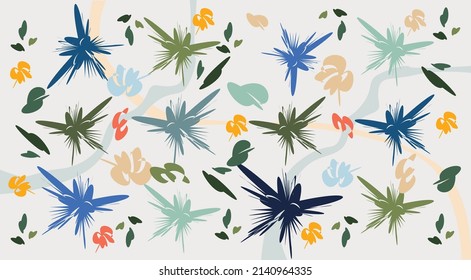 Abstract  pattern. Creative collage contemporary seamless pattern. Natural colors...