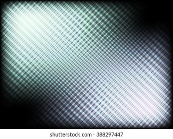 Abstract pattern of crossing lines. Silvery metallic highlights. Stage lights effect. 