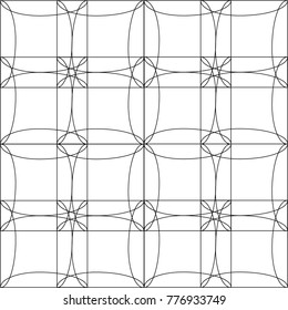 Abstract Pattern of Curved Lines in Squares