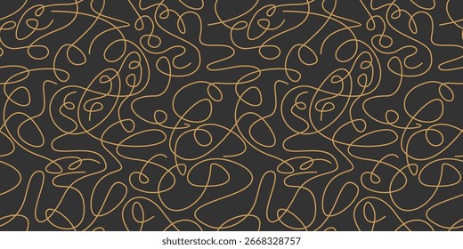 Abstract pattern of curving lines forming intricate decorative layout. Vector illustration.