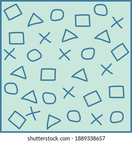 Abstract pattern of cute basic symbol
