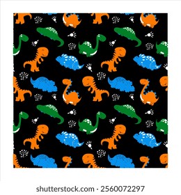 abstract pattern cute cartoon dinosaur