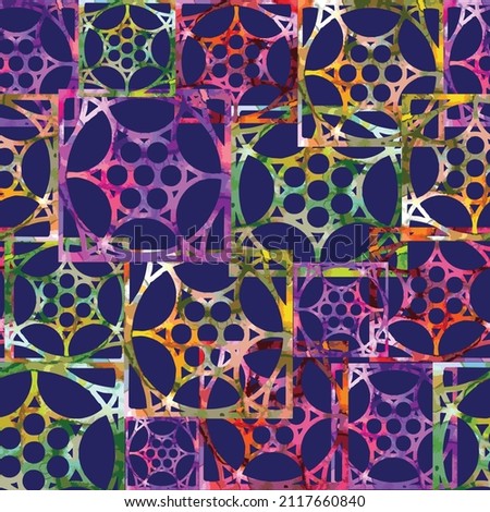 Abstract pattern with damask ornament