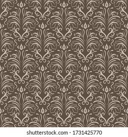 abstract pattern of damask, seamless pattern vector design