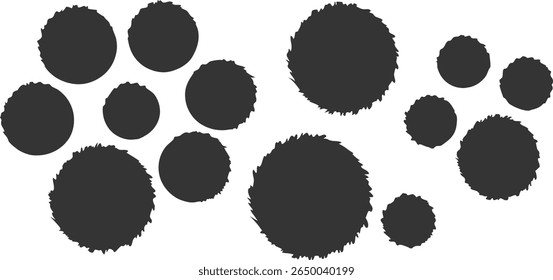 Abstract pattern of dark circular shapes