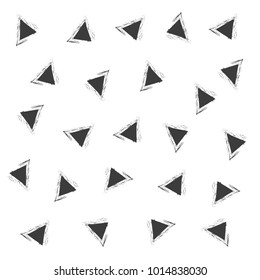 Abstract pattern of dark grey triangles on a white background. Vector illustration.