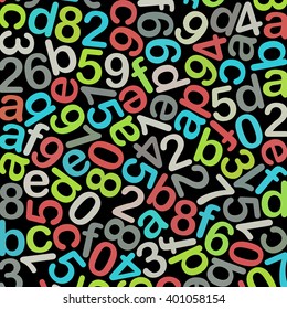 Abstract pattern Data background: multicolor Hexadecimal Code ?n Black  No Gradients  EPS 10  vector illustration