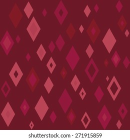 Abstract pattern of decorative rhombuses in red colors