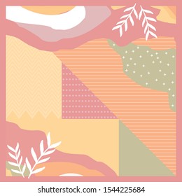 abstract pattern design with cheerful color combination