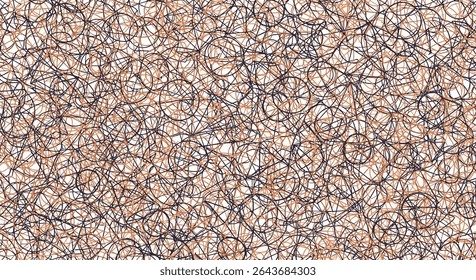 Abstract Pattern Design Composed of Intertwined Lines with Varied Textural Characteristics and Artistic Flair