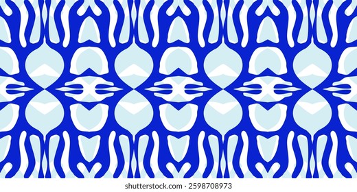 Abstract pattern design of coral or seaweed blue tone seamless for fabric, wallpapers, wrapping paper , carpet ,fashion, necktie scarf, clothing ,textiles and decor.
