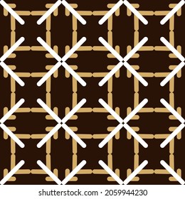 Abstract pattern design of cross over square with white and cream colour