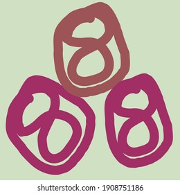 An abstract pattern design for decorating.line isolate on background. Eight.