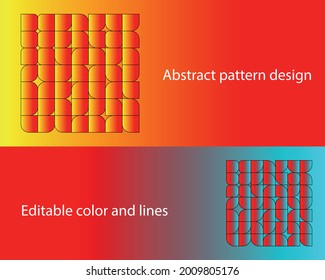 abstract pattern design, editable color and lines.