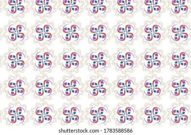 Abstract pattern design for fashion print