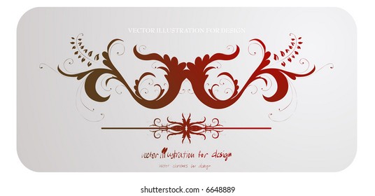Abstract pattern for design. Floral ornament for background.