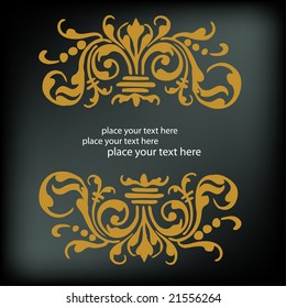 Abstract pattern for design. Floral retro elements for background vector