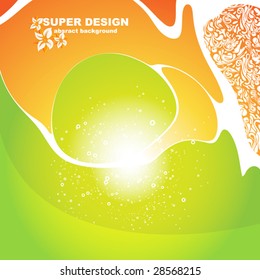 Abstract pattern for design. Floral retro elements for background.