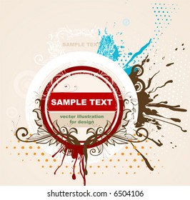 Abstract pattern for design. Floral retro ornament for background.