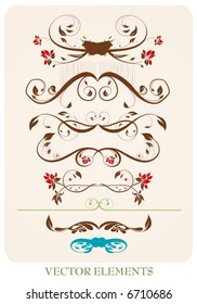 Abstract pattern for design. Floral retro elements for background.