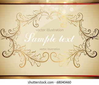 Abstract pattern for design. Floral retro elements for background.