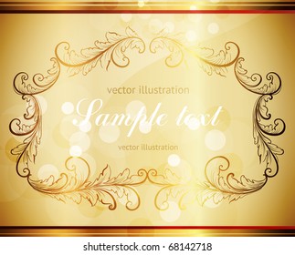 Abstract pattern for design. Floral retro elements for background.