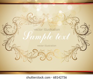 Abstract pattern for design. Floral retro elements for background.