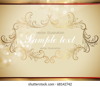 Abstract pattern for design. Floral retro elements for background.