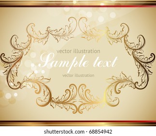 Abstract pattern for design. Floral retro elements for background.