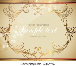 Abstract pattern for design. Floral retro elements for background.
