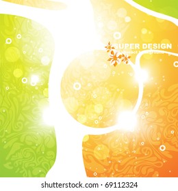 Abstract pattern for design. Floral retro elements for background.