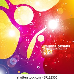 Abstract pattern for design. Floral retro elements for background.