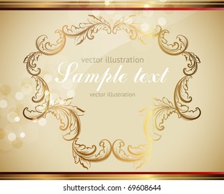 Abstract pattern for design. Floral retro elements for background.