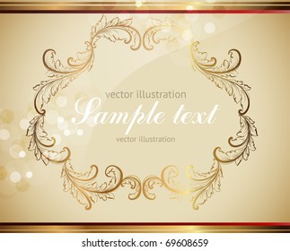 Abstract pattern for design. Floral retro elements for background.