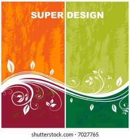 Abstract pattern for design. Floral retro elements for background.