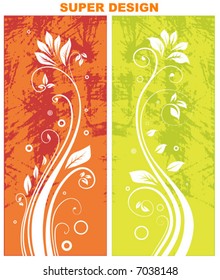 Abstract pattern for design. Floral retro elements for background.