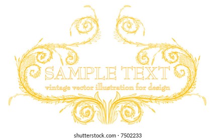 Abstract pattern for design. Floral retro elements for background.