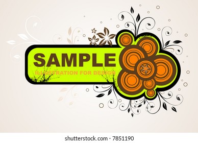 Abstract pattern for design. Floral retro elements for background.