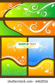 Abstract pattern for design with flowers. Floral retro ornament for background.