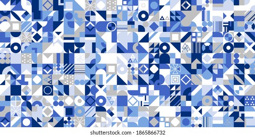 Abstract pattern design in Geometric flat style for web banner, business presentation, branding package, fabric print, wallpaper