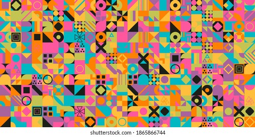 Abstract pattern design in Geometric flat style for web banner, business presentation, branding package, fabric print, wallpaper